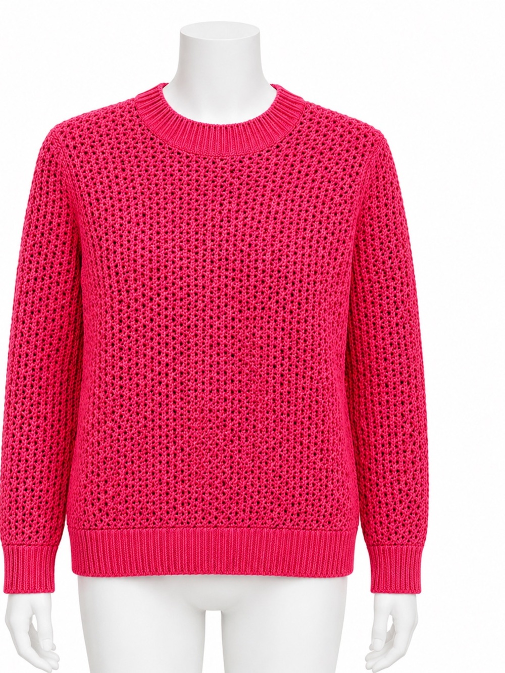 Aqua Women's Knit Sweater in Bright Pink
